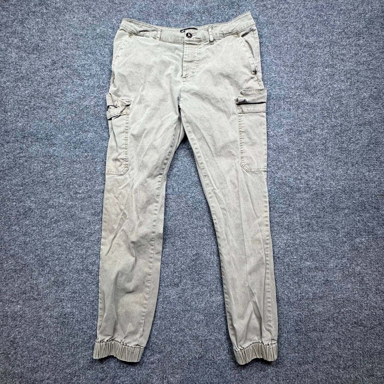 Mens W31 L32 Beige Slim Fit Jogger Streetwear Casual