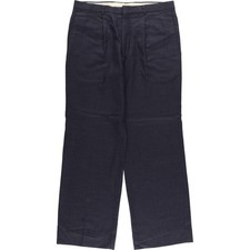 Vintage Check Pattern One-Tuck Wide Leg Slacks Men's Size W35