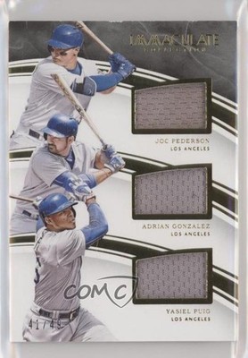 2016 Immaculate Trio Players 41/49 Joc Pederson Adrian Gonzalez Yasiel Puig i5q