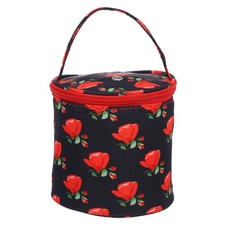 Crochet Bag, Yarn Storage Organizer Knitting Supplies Holder Rose Red