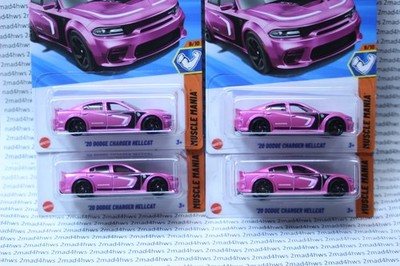 2025 Hot Wheels LOT OF 4 pink 2020 Dodge Charger HELLCAT muscle mania FREE SHIP