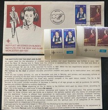 FDC 100yrs  stamps Deaf & Blind Institute Worcester SAfrica 1981