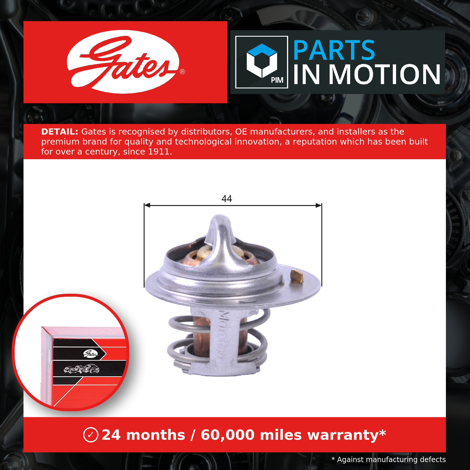 GATES-OE TH29682G1 Thermostat, coolant for CHEVROLET,DAEWOO,DAIHATSU,FSO,GEO,HYU - Image 10