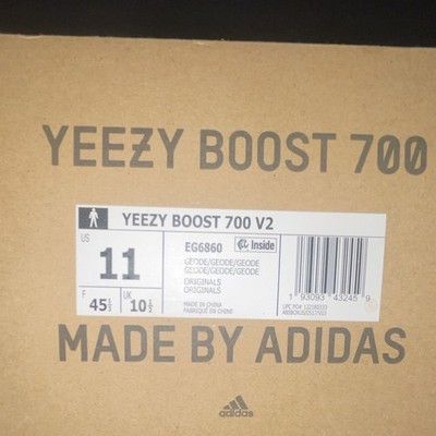 adidas Yeezy Boost 700 V2 Geode Gray/White/Gum EG6860 2019 Men's Sneaker