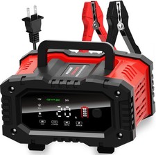 20-Amp Car Battery Charger, 12V/20A and 24V/10A LiFePO4,Lead-Acid AGM/Gel/SLA...