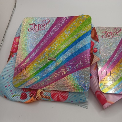 2 Jojo Siwa Bows Candy Cookie Ice Cream Sweets Pattern Party Multicolor  - Picture 4 of 8