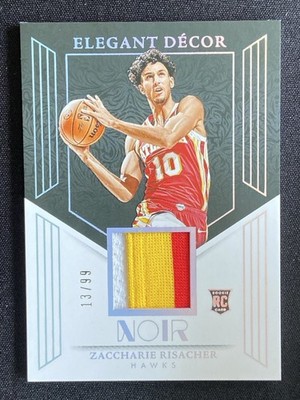 Zaccharie Risacher 2024-25 Panini Noir Elegant Decor Materials RC /99 #EDR-ZAC