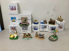 Lot of 9 Fitz and Floyd Charming Tails Wedding Figurines Collectible Set