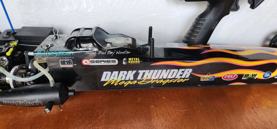 VINTAGE MEGATECH DARK THUNDER TOP-FUEL MEGA DRAGSTER NITRO RC CAR RARE - Image 3 of 4