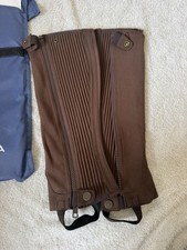 Moretta Amara Half Chaps Brown Adult Medium Reg Suede Riding Chaps BNWT