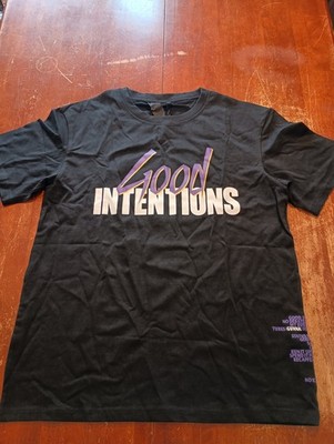VLONE Good Intentions Men's Black Purple Short Sleeve T Shirt Size Large