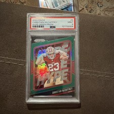 2024 Panini Prizm Hype Christian McCaffrey #5 Green Prizm PSA 9 49ers NFL
