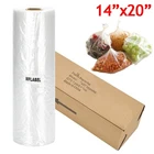 350/Roll 14x20 Plastic Clear Produce Bag Food Storage for Fruits Vegetable Bread