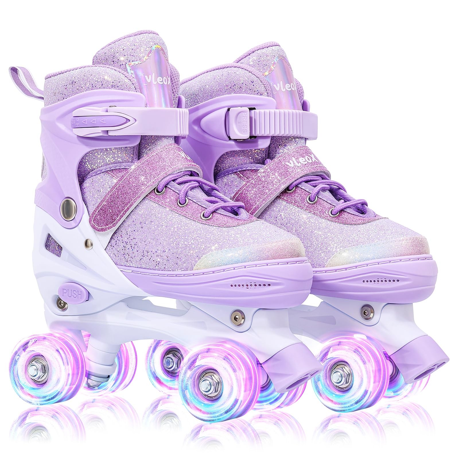 For Girls Kids Child Beginners, 4 Size Adjustable Light Up W