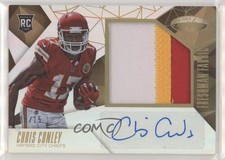2015 Certified Freshman Fabric Mirror Gold /15 Chris Conley #219 Auto qf8
