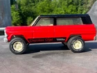 Vintage Tonka Jeep Cherokee Chief Red With Black Top
