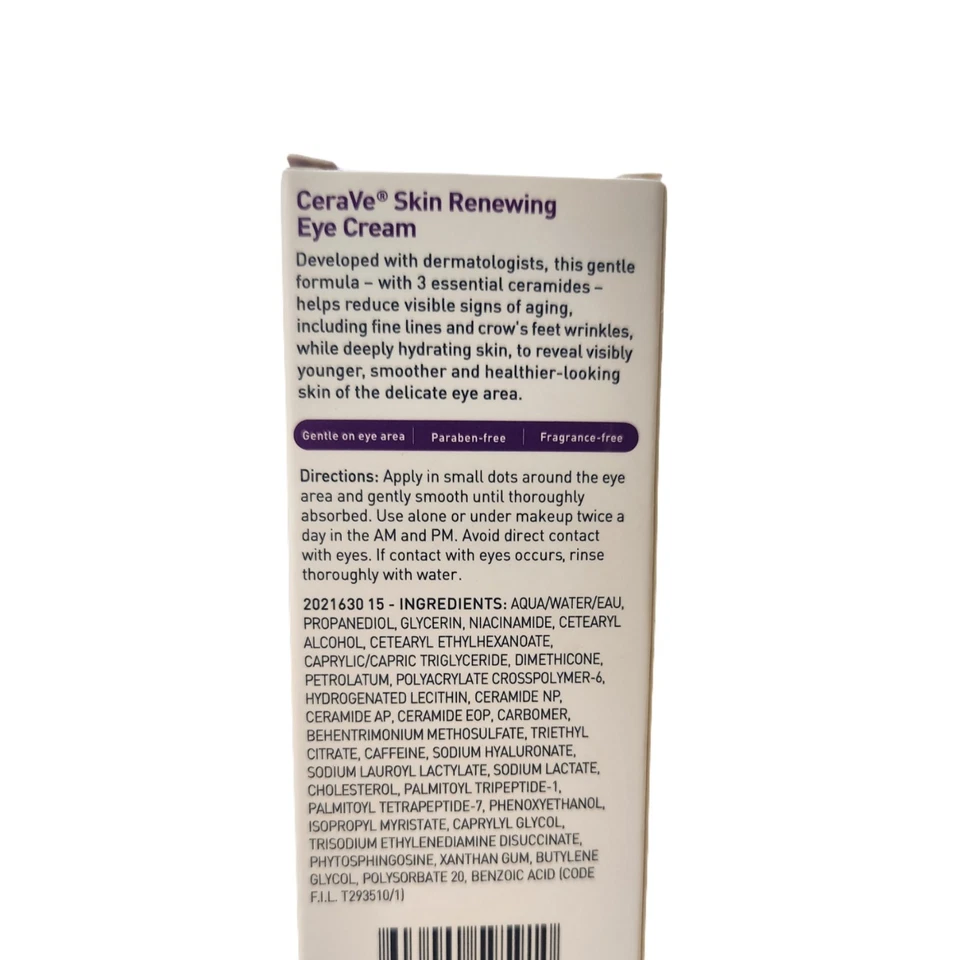 Venta al por mayor Lote 202 piezas Crema de ojos renovadora de piel CeraVe - 0,5 oz Foto 2 de 4