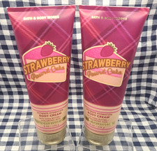 2-Pack NEW Strawberry Pound Cake 8 oz Body Cream Bath Body Works