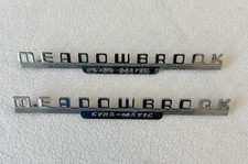 1951-1952 Dodge Meadowbrook Gyro-matic Fender Emblems Scripts Pair 2dr 4dr Ds Ps