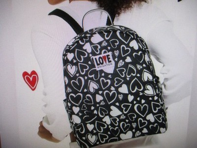 Brighton  Endless Love Small Backpack LIMITED EDITION Black White Heart NEW