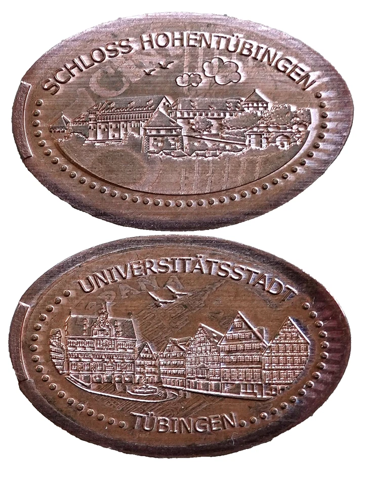 Tübingen ● 2x Elongated Coins ● kompletter Satz ● Quetschmünzen - Bild 1 von 1