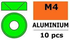 GForce - Green Tapered Washers M4 10pcs for Countersunk Head Screws