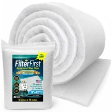 Aquatic Experts Aquarium Filter Floss, FilterFirst Filter Pad, 3/4" - 1" Thick