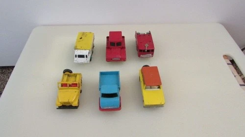 6 VINTAGE LESNEY MATCHBOX VEHICLES MADE IN ENGLAND