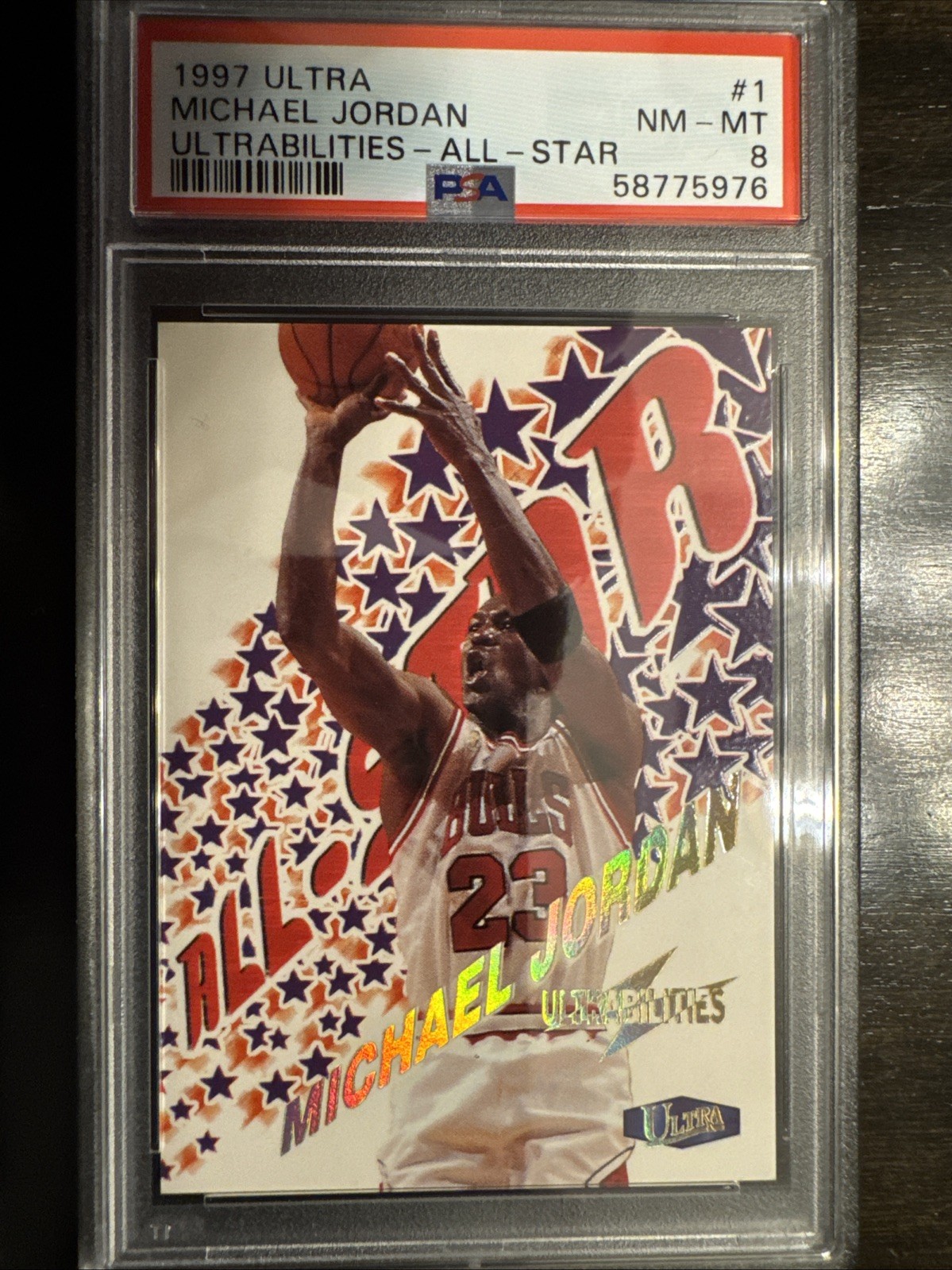 1997-98 Fleer Ultra Michael Jordan Ultrabilities All Star #1 PSA 8