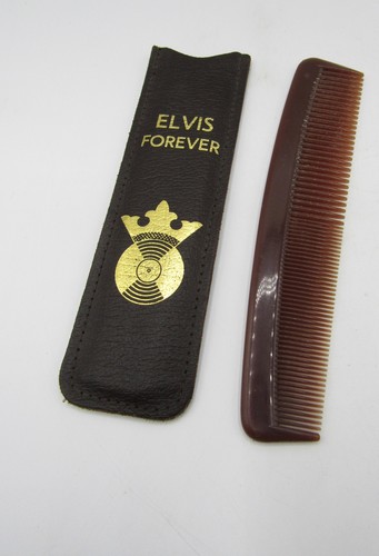 Vintage Elvis Forever Leder Kamm Etui Elvis Presley The King Gold - Bild 3 von 3