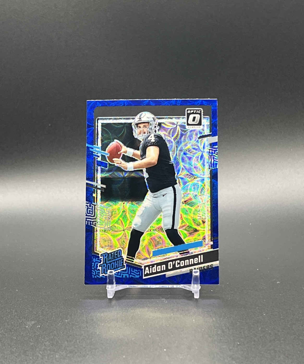 2023 Panini Donruss Optic - Rated Rookie Blue Scope Prizm #258 Aidan O'Connell