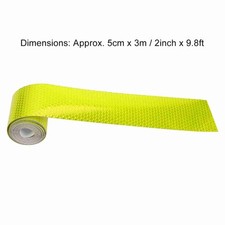 Yellow 5cmx3m Safety Adhesive Reflective Tape Roll Sticker For Trailers Cars AM 1.66 per metre