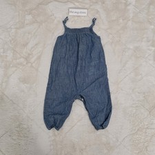 Ralph Lauren Girls Sz. 12 Mo. Chambray Lightweight Romper. Classic,