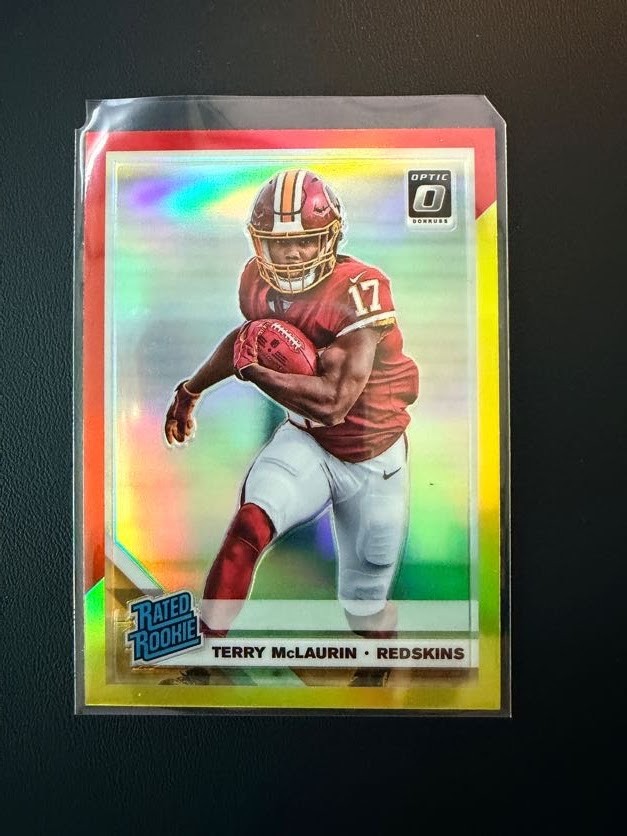 2019 Panini Donruss Optic Terry McLaurin #179 Red & Yellow Prizm Rookie RC