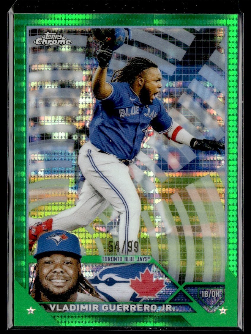 2023 Topps Chrome Green Sonar Vladimir Guerrero Jr. /99 Blue Jays #50