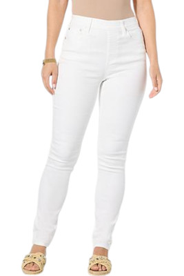 DG2 by Diane Gilman Women's Denim 5Pocket Jegging White