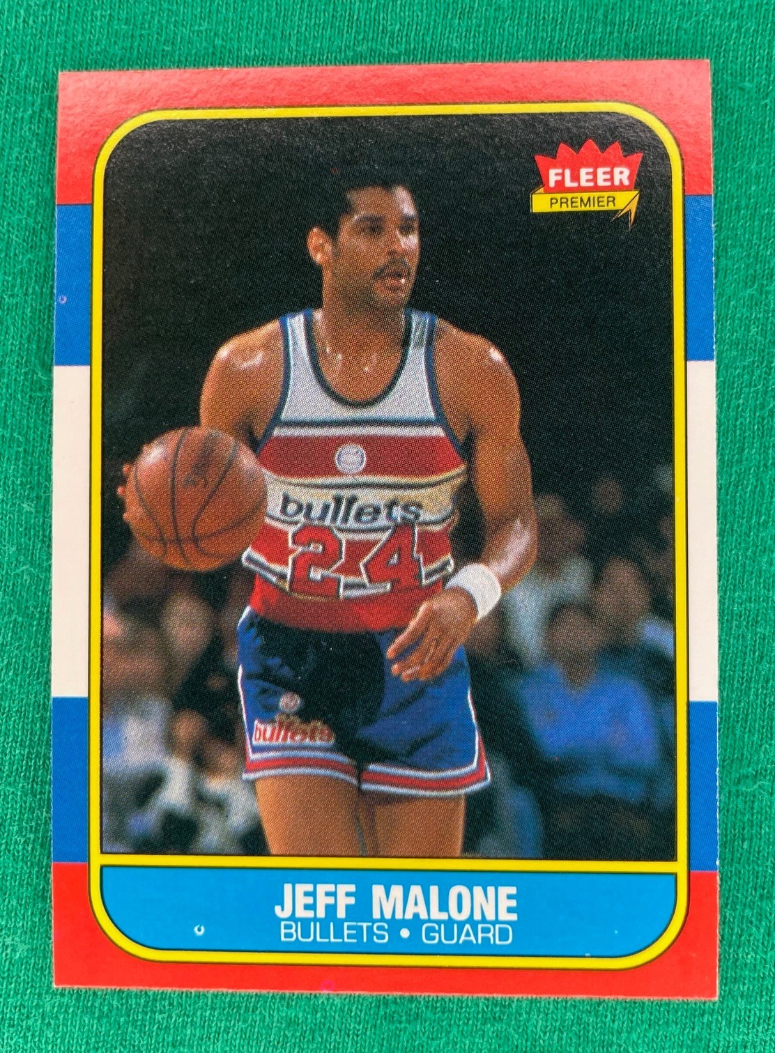 1986-87 Fleer Basketball Set Break Jeff Malone RC #67 NM Bullets Jazz 76ers
