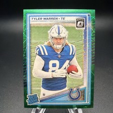 2025 Donruss Optic Tyler Warren Green Velocity Rated Rookie #234