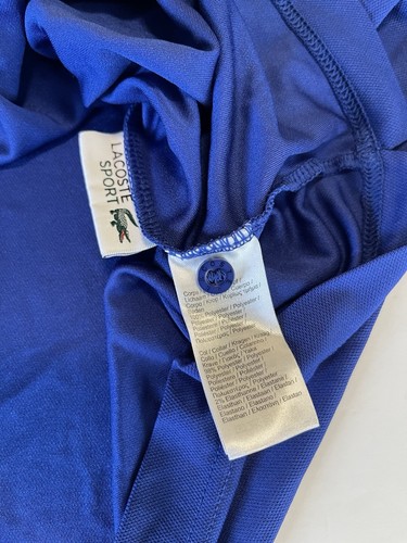 Lacoste Sport Polo Herren 4XL Ultra Dry Pique Jacquard Kragen DH2116 Blau Tennis - Bild 20 von 24