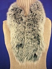 Silver Fox Natural Dyed Collar 30"x 2.5", New