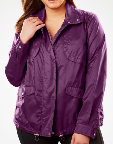 WOMAN WITHIN UTILITY NYLON JACKET COAT 