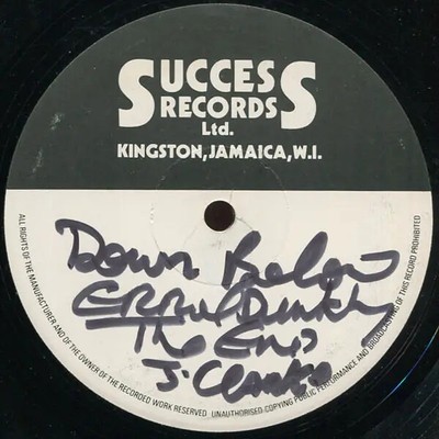 Errol Dunkley Down Below Vinyl Single 12inch Success Records Ltd.