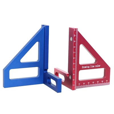 Miter Triangle Measure Ruler Aluminum Multi Angle Woodworking Square Protractor