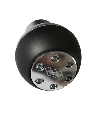 Foliatec Shifter Automotive Short Shift Round Leather - Black