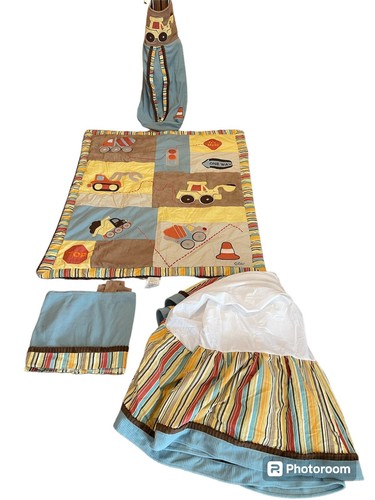 Cocalo Baby Construction Crib Nursery Bedding Set 4 Pieces Read For Details