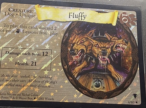 Fluffy 2001 WOTC Harry Potter Quidditch Cup Foil #4/80 SGC 9.0 Mint - Picture 8 of 10