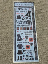 RARE Vintage Stickabilities Fashion Sticker Sheet Large