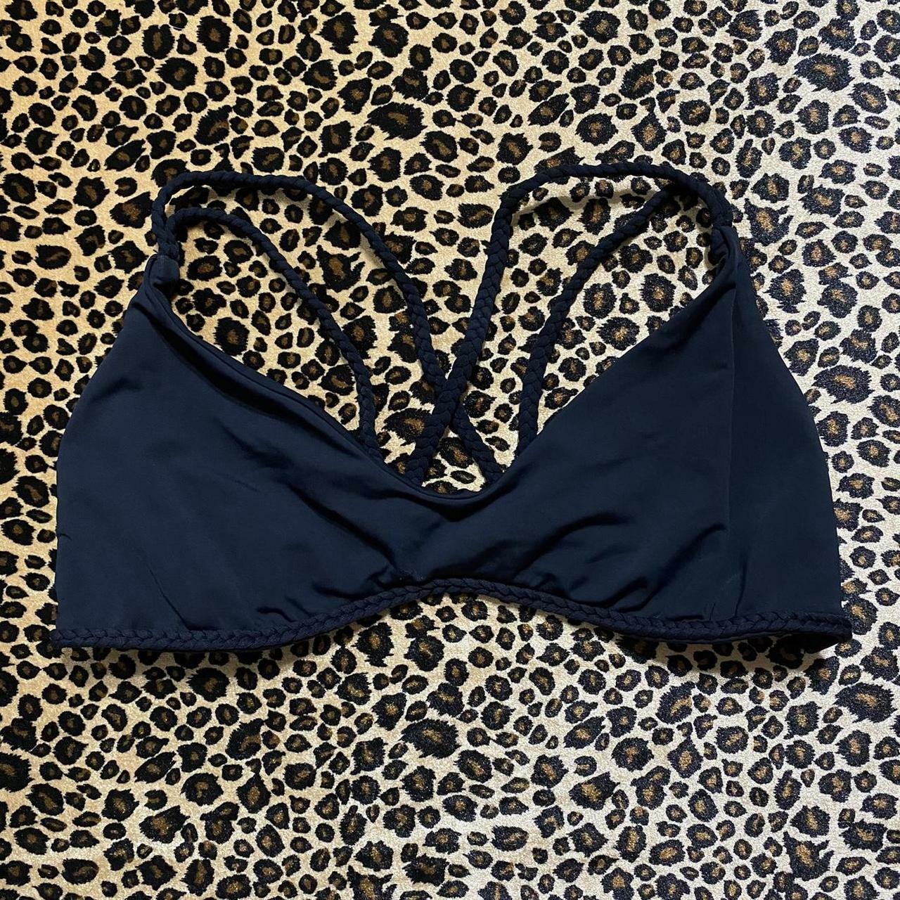frankies bikinis black braided bikini top Gem