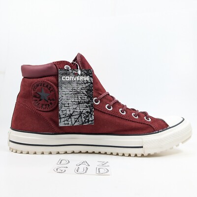 Converse CTAS All Star PC Boot Hi Top Red Suede Shoes