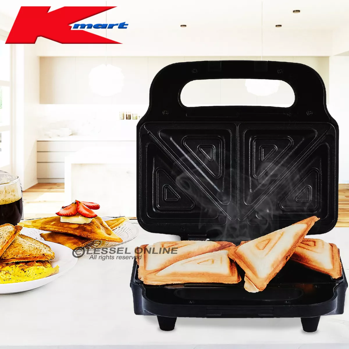 Non-Stick Deep Dish Sandwich/Jaffle Maker/Press Toaster 2 Slice Sandwich  Maker